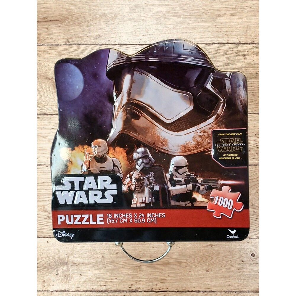 Disney Star Wars Collectors 1000 pc. Puzzle 18"x24", Metal Shaped Tin